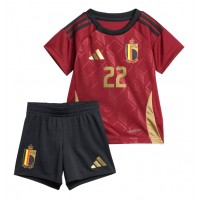 Belgien Jeremy Doku #22 Fußballbekleidung Heimtrikot Kinder EM 2024 Kurzarm (+ kurze hosen)